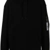 Moschino logo tag cotton hoodie