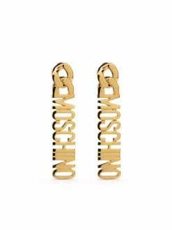 Moschino logo-lettering pendant earring