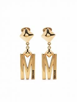 Moschino M-plaque clip-on earring