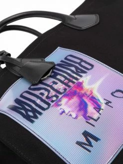 Moschino warped-logo tote bag