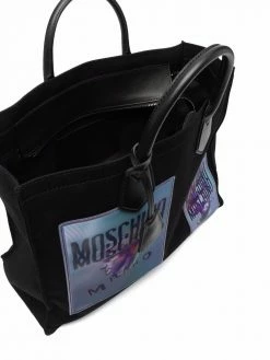 Moschino warped-logo tote bag
