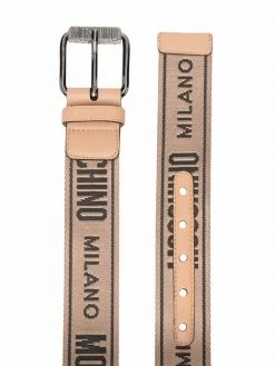 Moschino logo-print belt