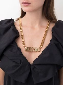 Moschino logo-lettering chain necklace