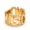 Moschino logo-lettering ring