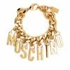 Moschino logo-lettering chain bracelet
