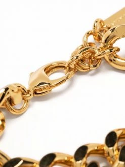 Moschino logo-lettering chain bracelet