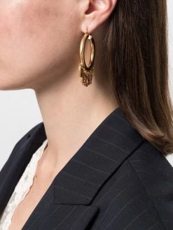 Moschino logo-lettering hoop earring