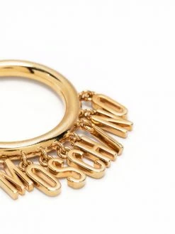 Moschino logo-lettering hoop earring