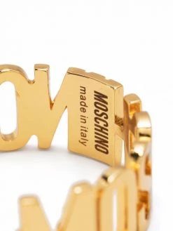Moschino logo-lettering half-hoop earring