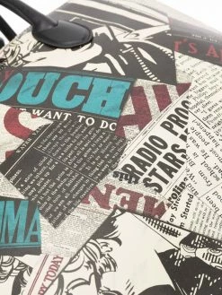 Moschino newspaper-print tote bag