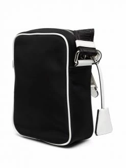 Moschino logo-patch crossbody bag