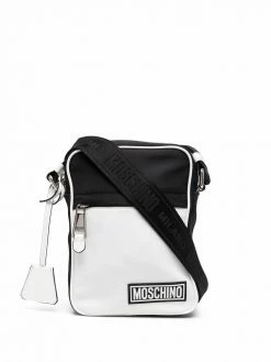 Moschino logo-patch crossbody bag