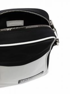 Moschino logo-patch crossbody bag