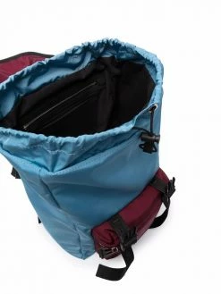 Moschino two-tone logo-patch backpack