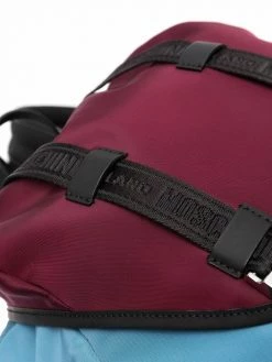 Moschino two-tone logo-patch backpack