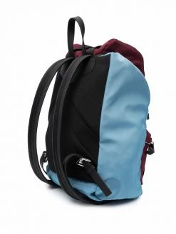 Moschino two-tone logo-patch backpack