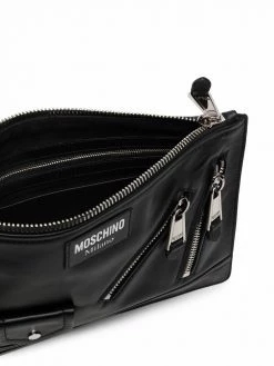 Moschino biker-style clutch bag