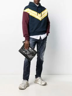 Moschino biker-style clutch bag