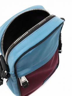 Moschino two-tone logo-patch messenger bag