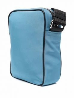 Moschino two-tone logo-patch messenger bag