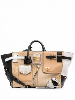 Moschino patchwork leather top-handle bag