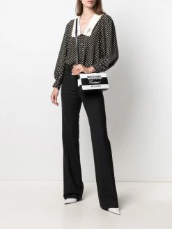 Moschino two-tone logo-print crossbody bag