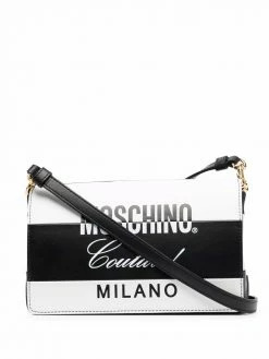 Moschino two-tone logo-print crossbody bag