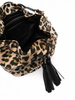 Moschino leopard-print bucket bag