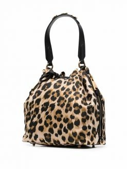 Moschino leopard-print bucket bag