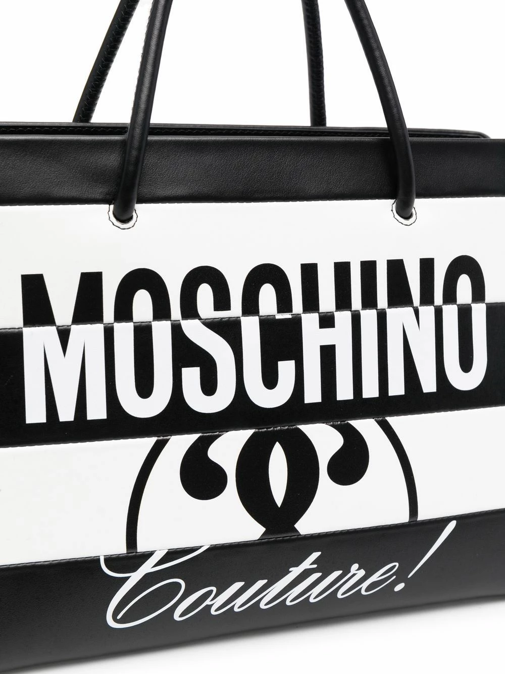 Budget ๐ Moschino Two tone logo print tote bag โญ 6 Moschino two-tone logo-print tote bag