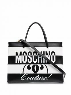 Moschino two-tone logo-print tote bag