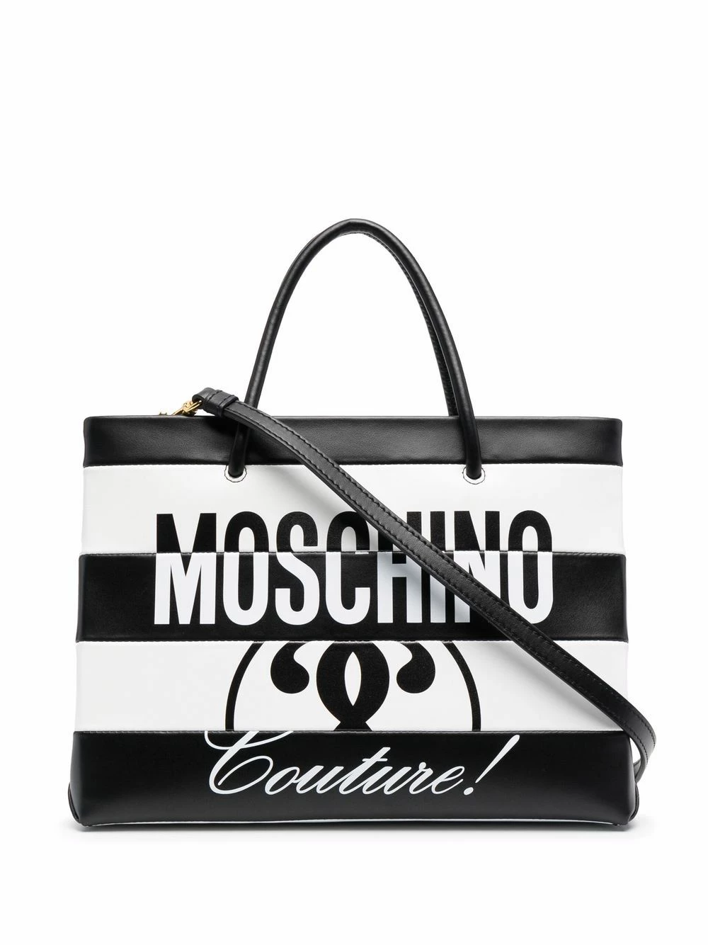 Budget ๐ Moschino Two tone logo print tote bag โญ 3 Moschino two-tone logo-print tote bag