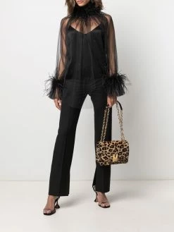 Moschino M leopard-print shoulder bag