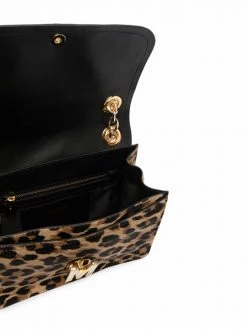 Moschino M leopard-print shoulder bag