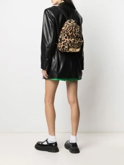 Moschino small leopard-print backpack