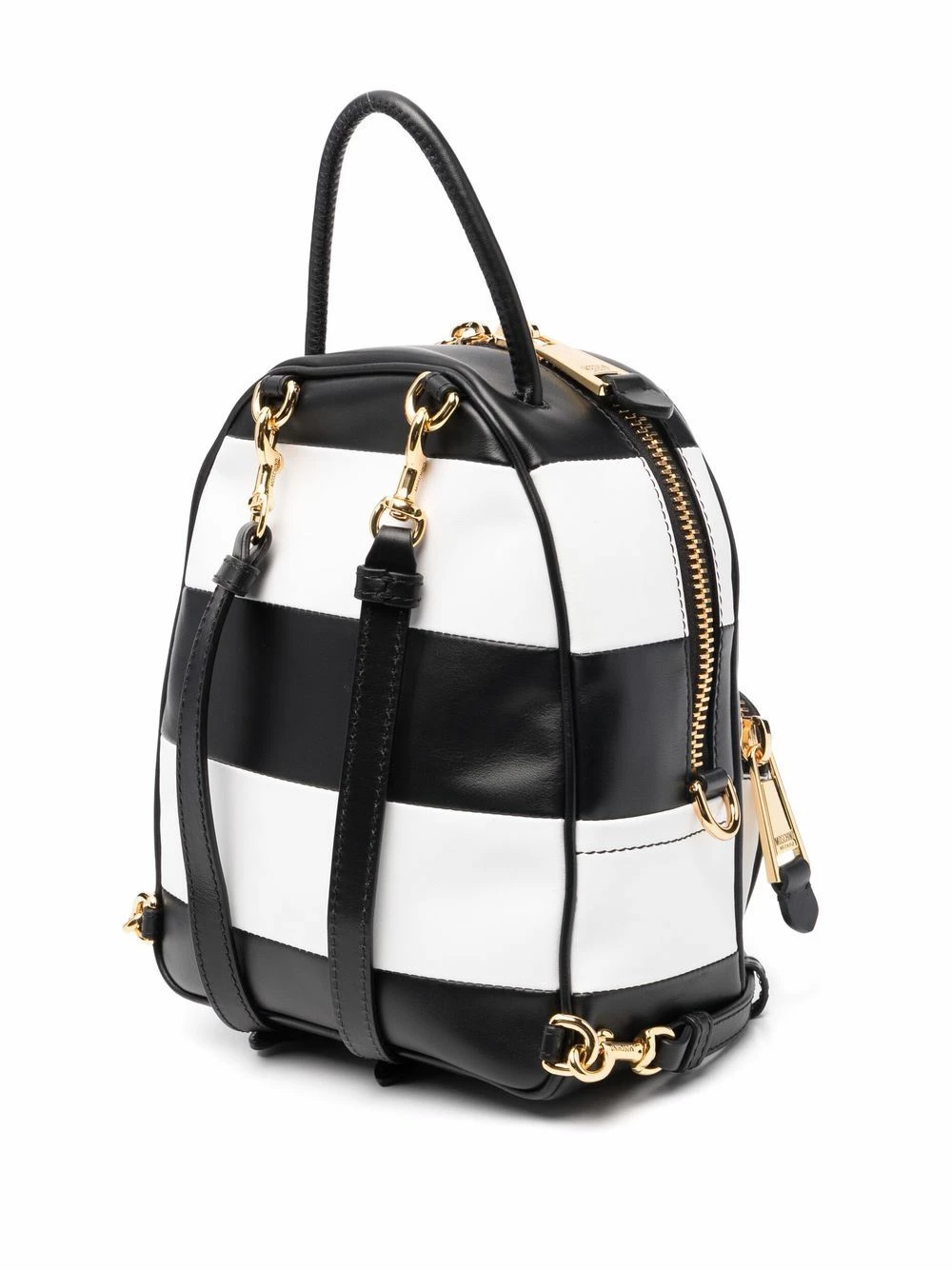 Cheap ๐ฅฐ Moschino Logo print leather ๐ backpack ๐งจ 5 Moschino logo-print leather backpack