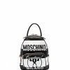 Moschino logo-print leather backpack