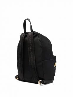 Moschino Teddy logo stud zip backpack