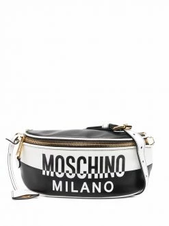 Moschino two-tone logo-print belt bag