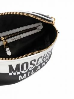 Moschino two-tone logo-print belt bag