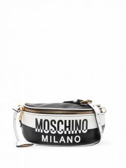 Moschino two-tone logo-print belt bag