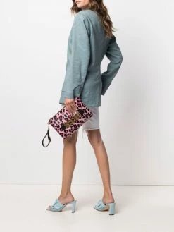 Buy ๐ Moschino Leopard print calf hair clutch ๐ 8 Moschino leopard-print calf hair clutch