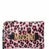 Moschino leopard-print calf hair clutch