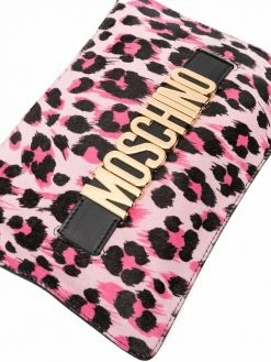 Buy ๐ Moschino Leopard print calf hair clutch ๐ 10 Moschino leopard-print calf hair clutch