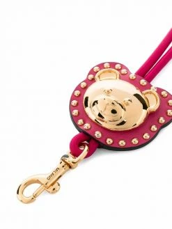 Moschino Teddy logo keychain