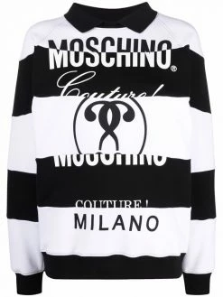 Moschino multi-print striped sweatshirt