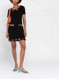 Moschino leopard-print knitted minidress