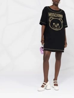 Moschino studded Teddy Bear T-shirt dress