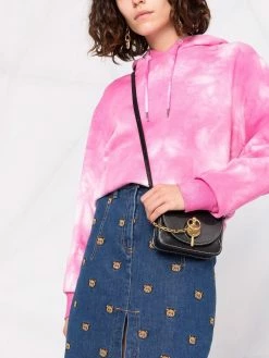 Moschino embroidered-Teddy denim skirt