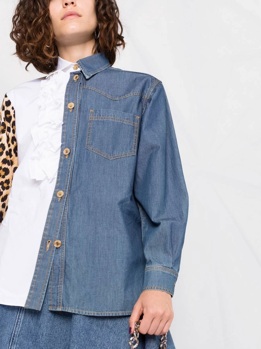 Best Pirce ๐ Moschino Colour blocked cotton ๐ shirt ๐ฅ 7 Moschino colour-blocked cotton shirt